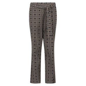 ZOSO Broek Pretty print travel Zwart Camel